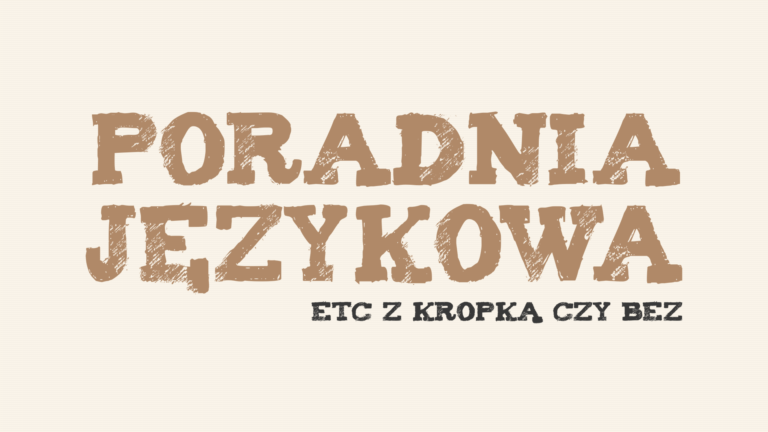 Jak zapisać skrót etc? Z kropką czy bez?